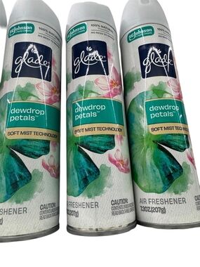 Glade Dewdrop Petals Air Freshener Spray - Teal and White